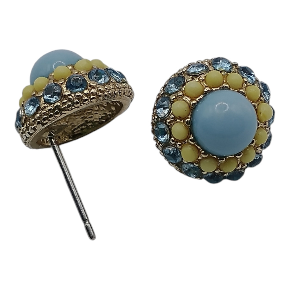 Pretty Light Blue Sparkle Stud Earrings Night Out Event Fun Dressy Special